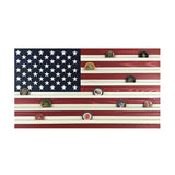 Wood American Flag Coin Rack Display