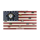3D Wood American Flag Challenge Coin Display
