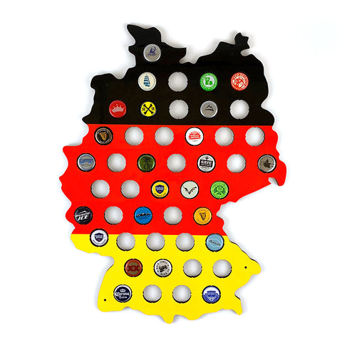 Germany Flag Beer Cap Map