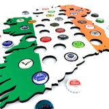 Ireland Flag Beer Cap Map