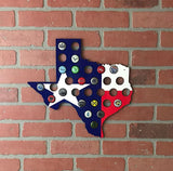 Texas Flag Beer Cap Map